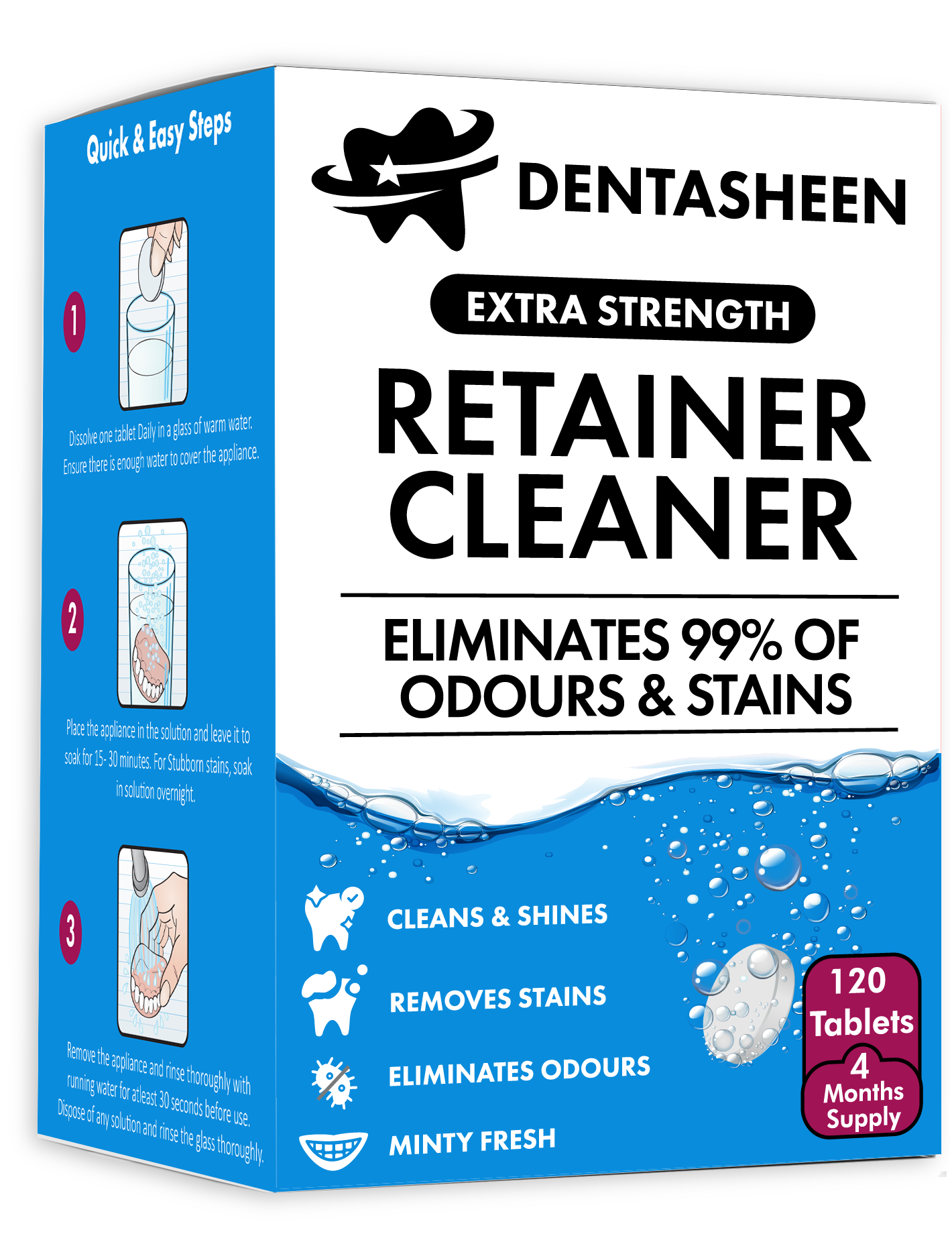 Retainer Cleaning Tablets 4 Months Supply 120 Tablets